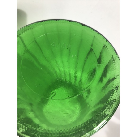 Hoosier 4089 Ribbed Glass Vase‎ Emerald Green Large Top Cylinder Bottom 1960s - Picture 6 of 7